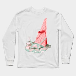 Soft Serve Snail Jelly Gouache Painting Long Sleeve T-Shirt